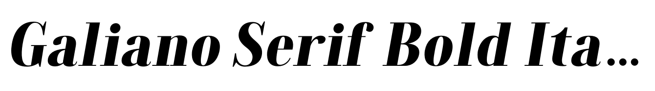 Galiano Serif Bold Italic